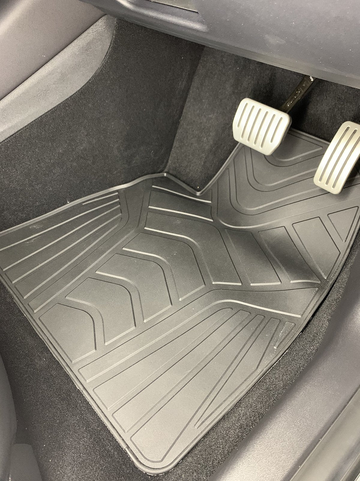 RHD UK only_Model 3: All-weather Interior Floor Mats (3 pcs, Synthetic Latex Rubber) - Torque Alliance