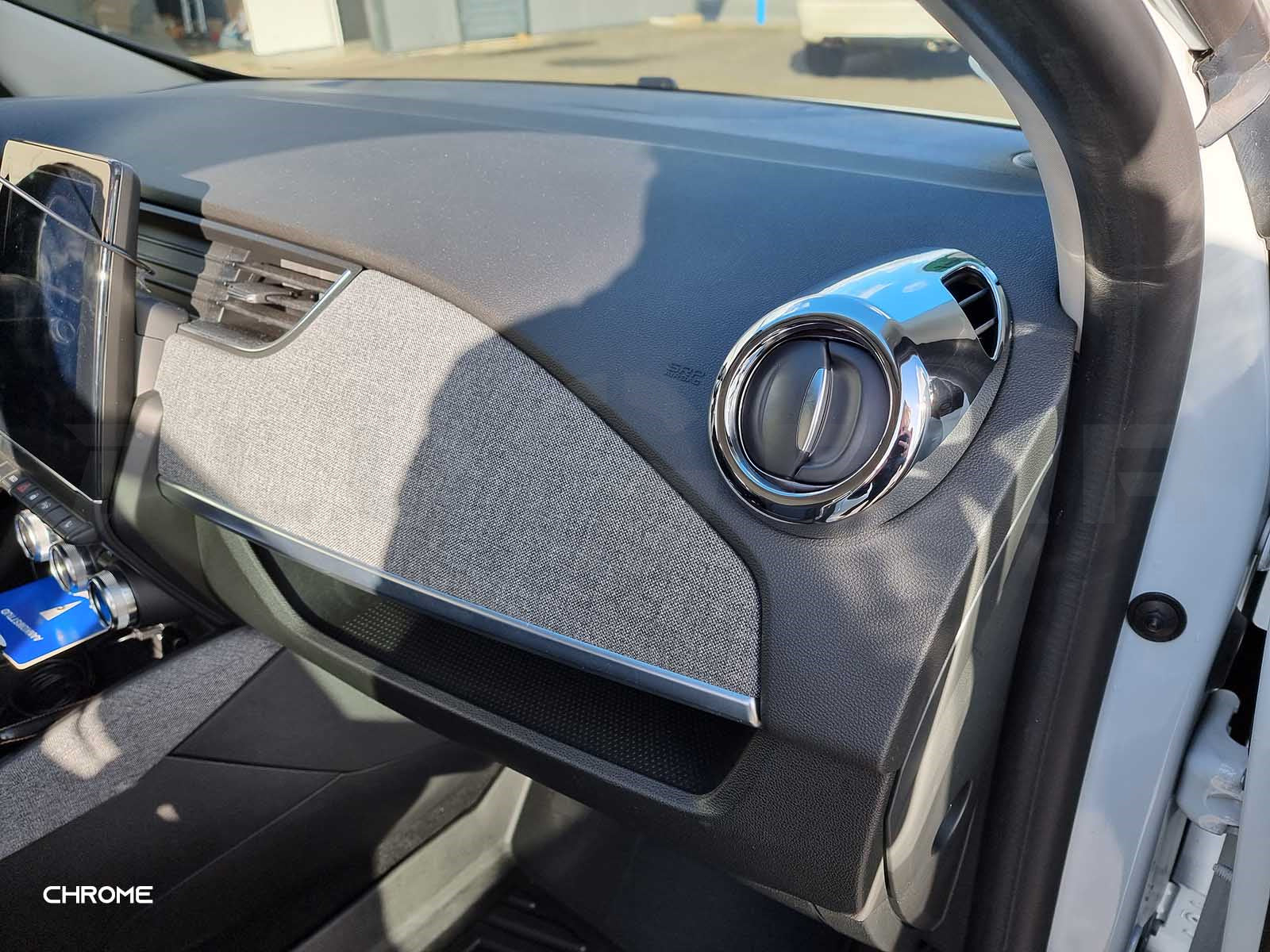 Renault Zoe : Insert de décalque de sortie d'air du tableau de bord