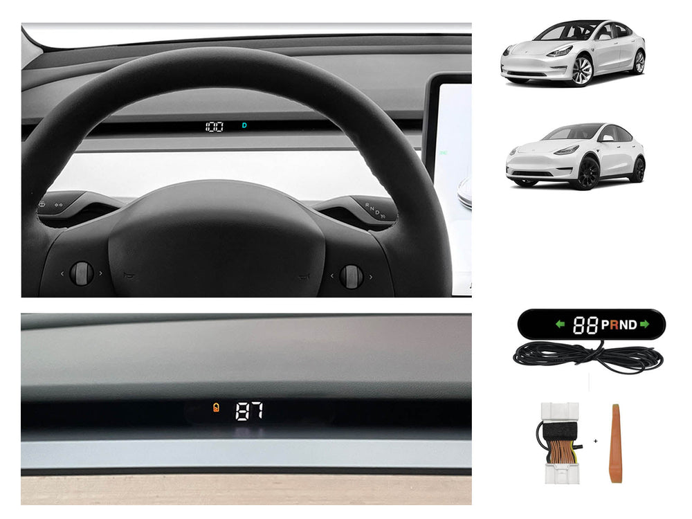 Tesla Speedometer Design Tesla Model 3 and Model Y: Retrofit Stealth/ Hidden Dashboard HUD (Hea