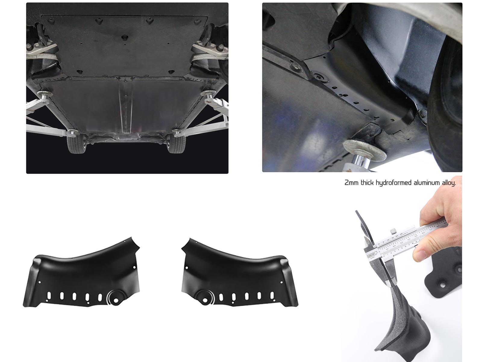 Tesla Model 3: Undercarriage Coolant Pipe Guard Plate (Aluminum Alloy) - Torque Alliance