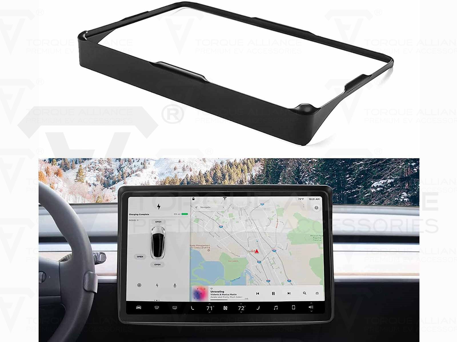 Tesla Model 3&Y: Screen Edge Protector, Anti-glare Cover - Torque Alliance