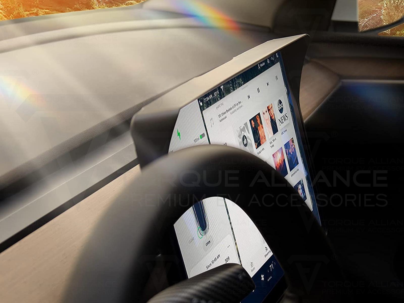 Tesla Model 3&Y: Screen Edge Protector, Anti-glare Cover - Torque Alliance