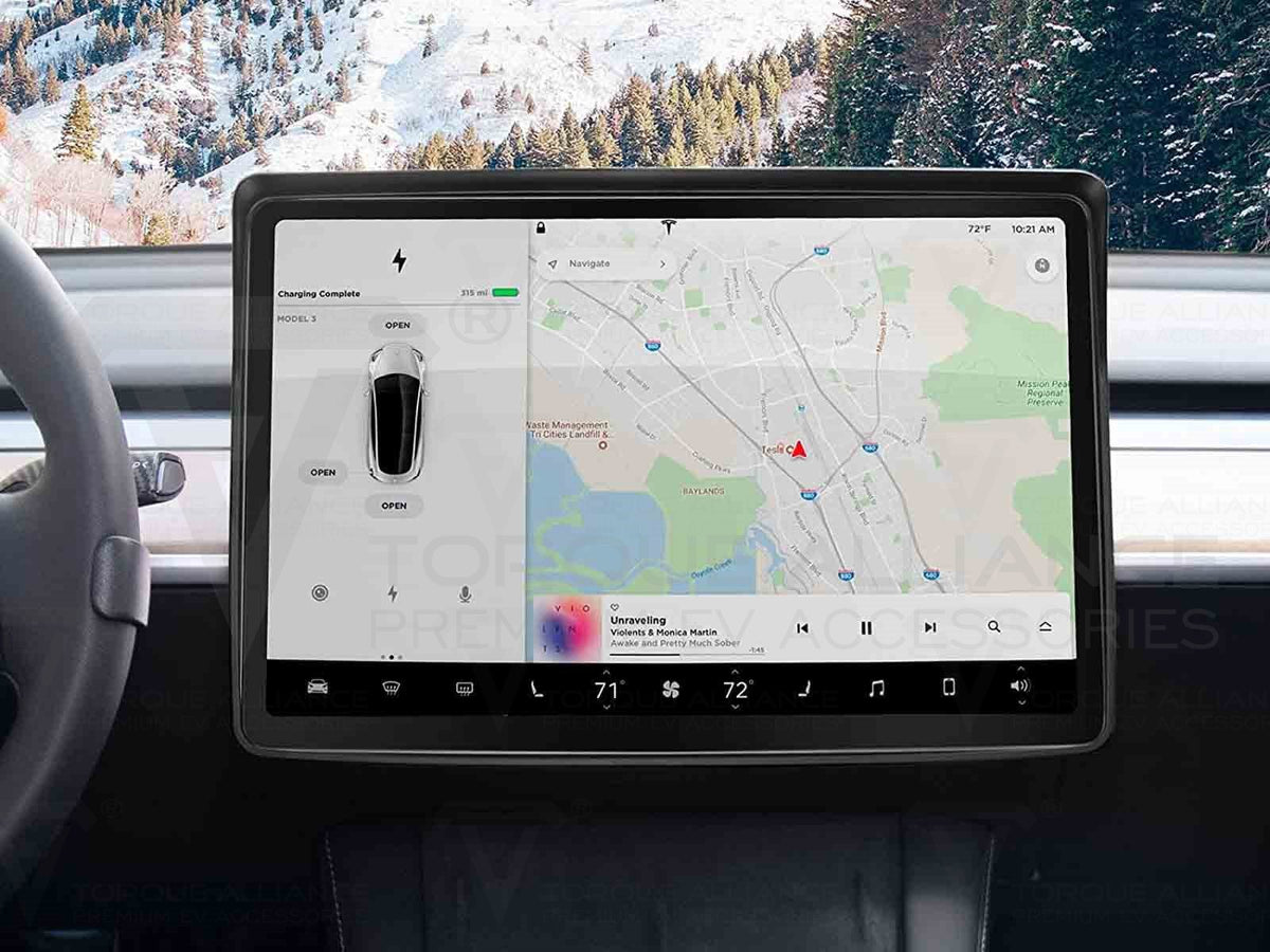 Tesla Model 3&Y: Screen Edge Protector, Anti-glare Cover - Torque Alliance