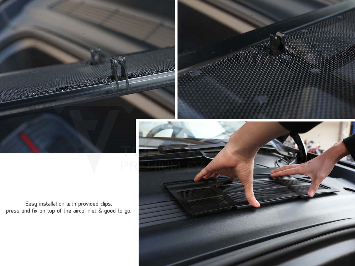 Tesla Model Y Inlet Tesla Model Y: Air Inlet Protective Cover, Airco Air Intake Vent Grill ...