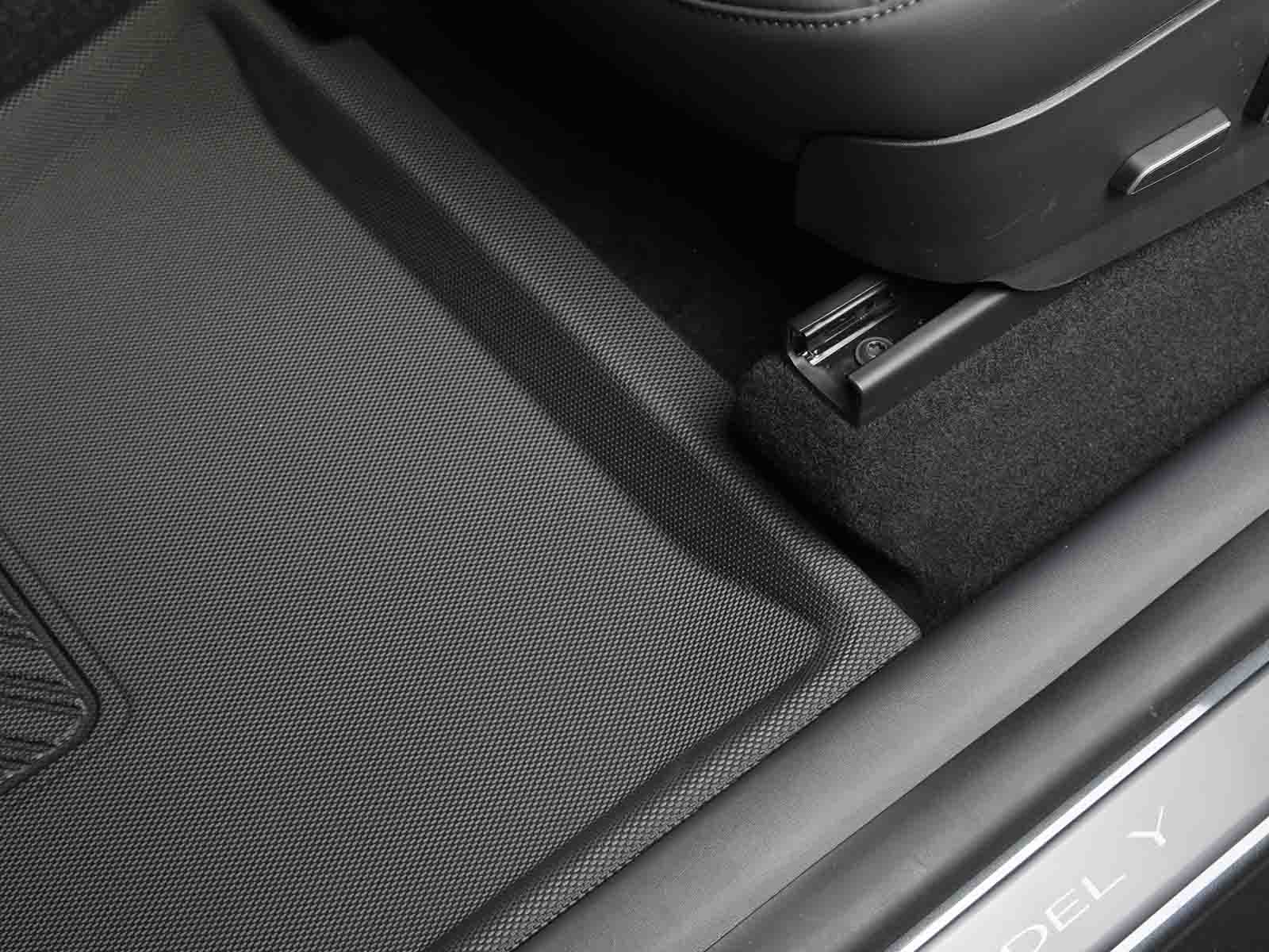 Tesla Model Y: All-weather Interior Floor Mats (3D-TPR Rubber), RHD(UK) Version - Torque Alliance