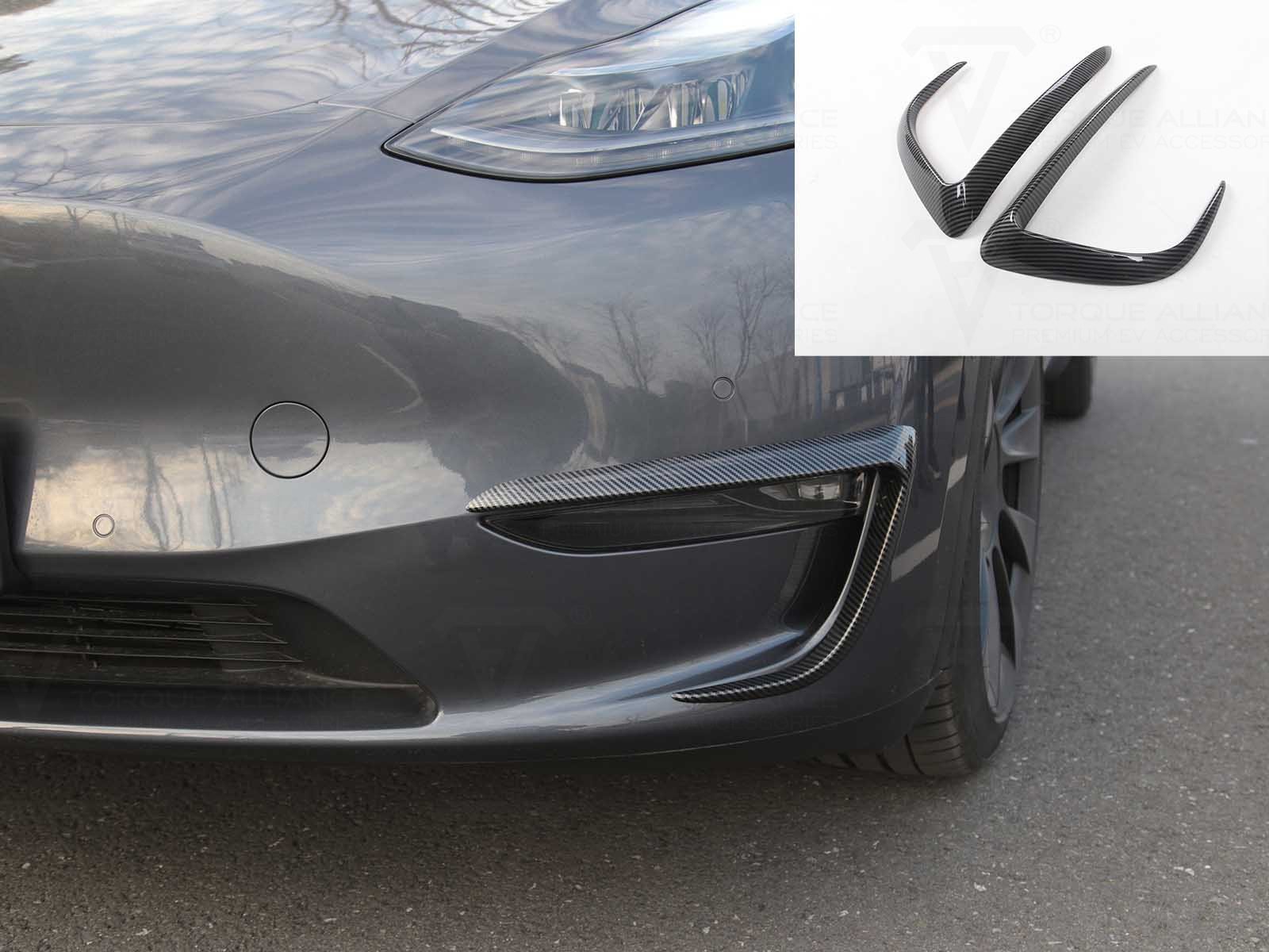 Tesla Model Y: Fog Lamp Trim Set (ABS, 2 pcs) - Torque Alliance