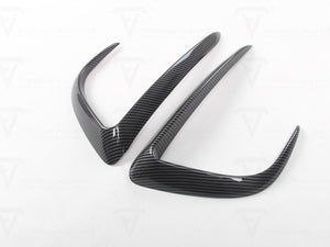 Fit for 17-23 Tesla Model 3 Fog Light Lamp Trim Cover Matte Black ABS-2PCS