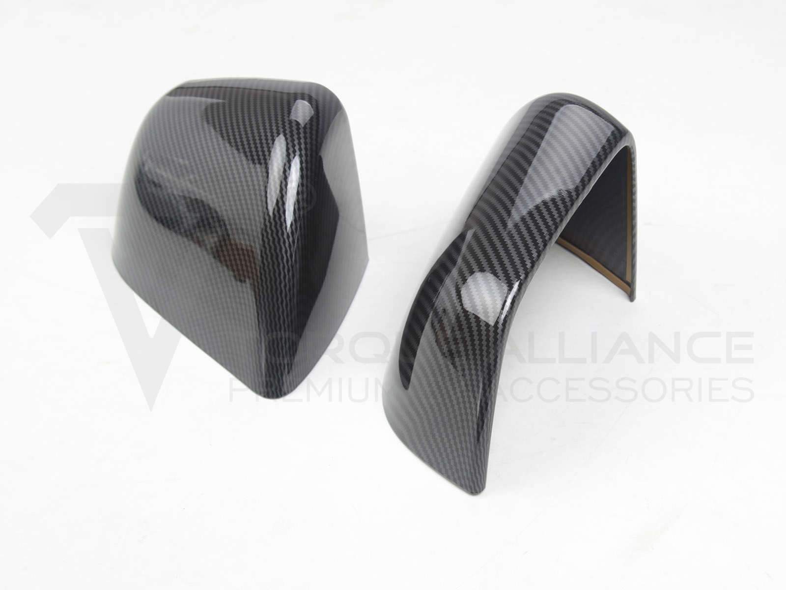 Tesla Model Y: Rear View Mirror Cover Set (ABS + Coating) - Torque Alliance