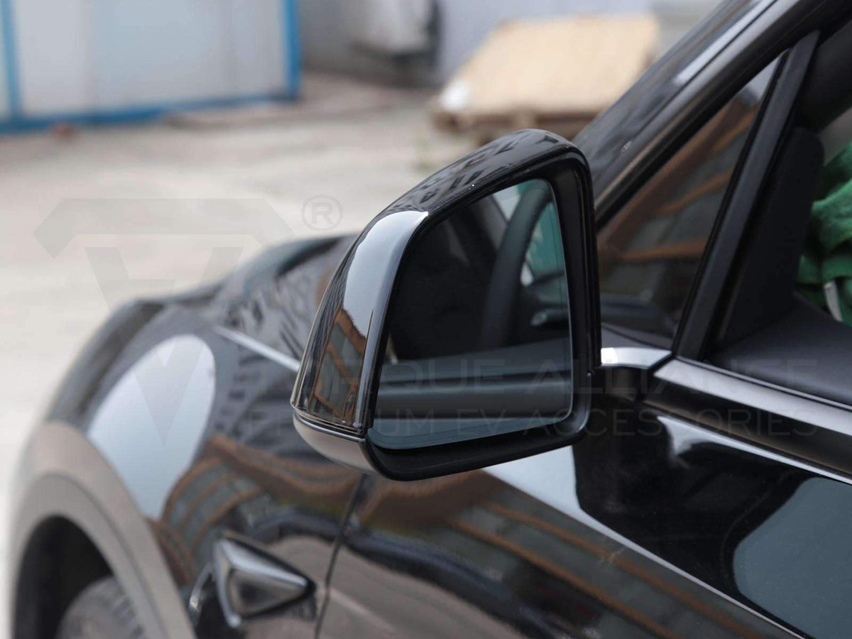 Tesla Model Y: Rear View Mirror Cover Set (ABS + Coating) - Torque