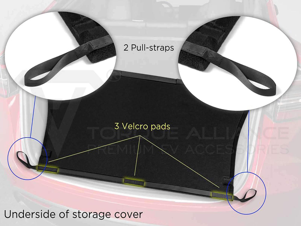Tesla Model Y: Trunk Assistance Drawstring for Hidden Storage Space