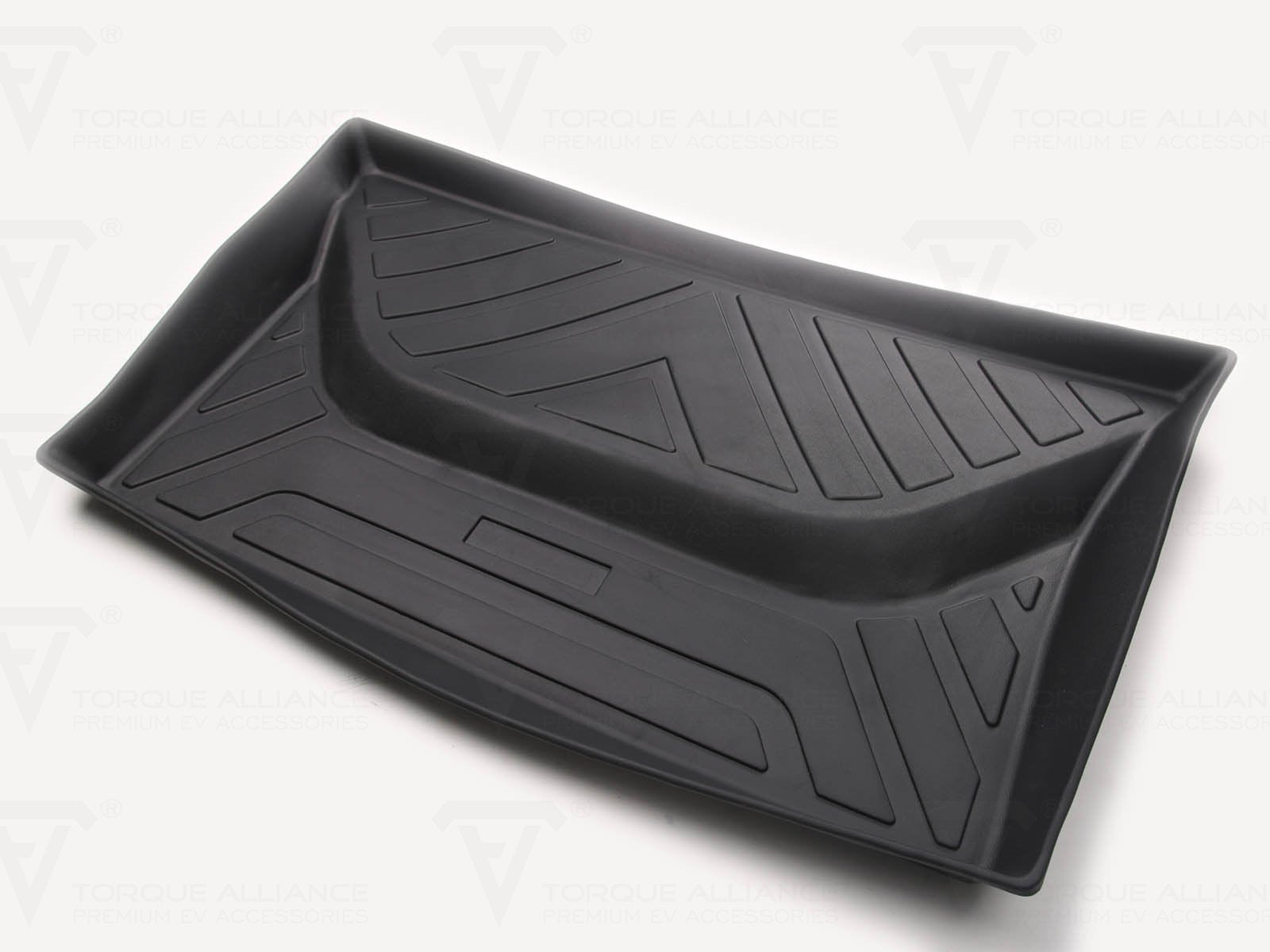 Tesla Model Y: Trunk Lower Compartment Mat (Premium Recyclable Rubber) - Torque Alliance