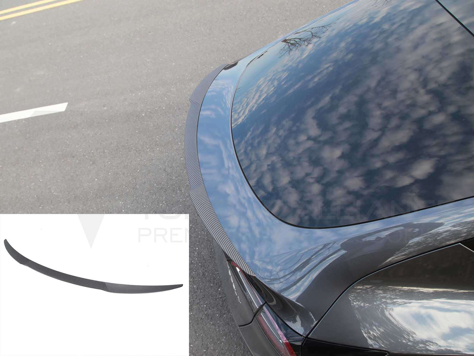 Tesla Model Y_Sportive Tail Spoiler (ABS + Coating)