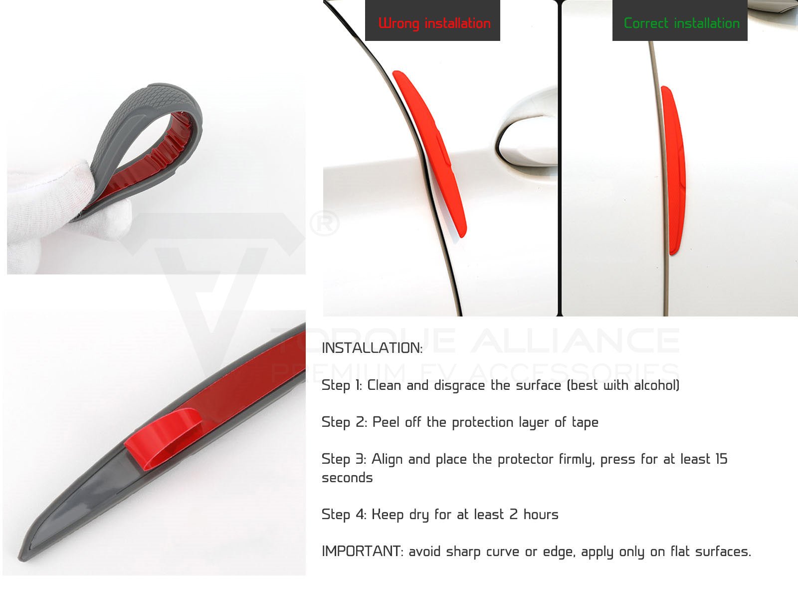 Universal: Door Edge Guards/ Door Protectors (4 pcs) - Torque Alliance