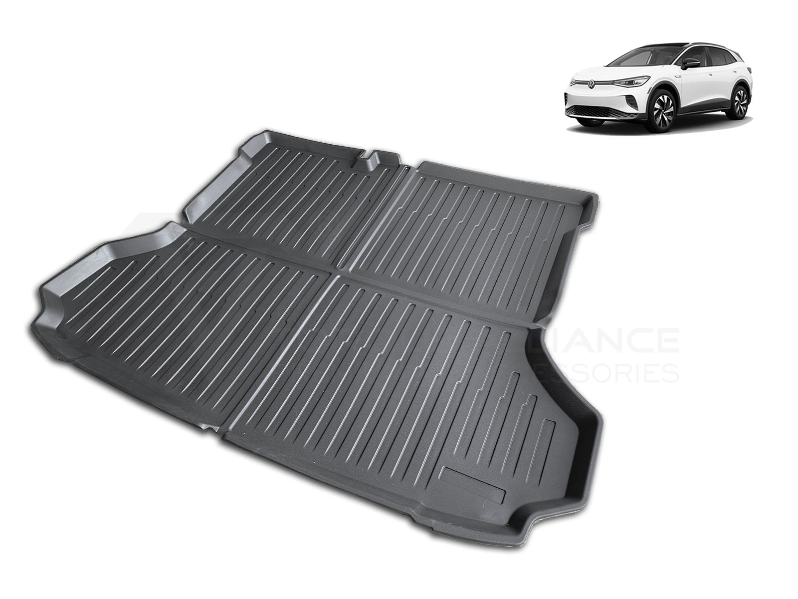 V W ID.4: Trunk Mat, Boot Liner (Premium Recyclable TPE Rubber) - Torque Alliance