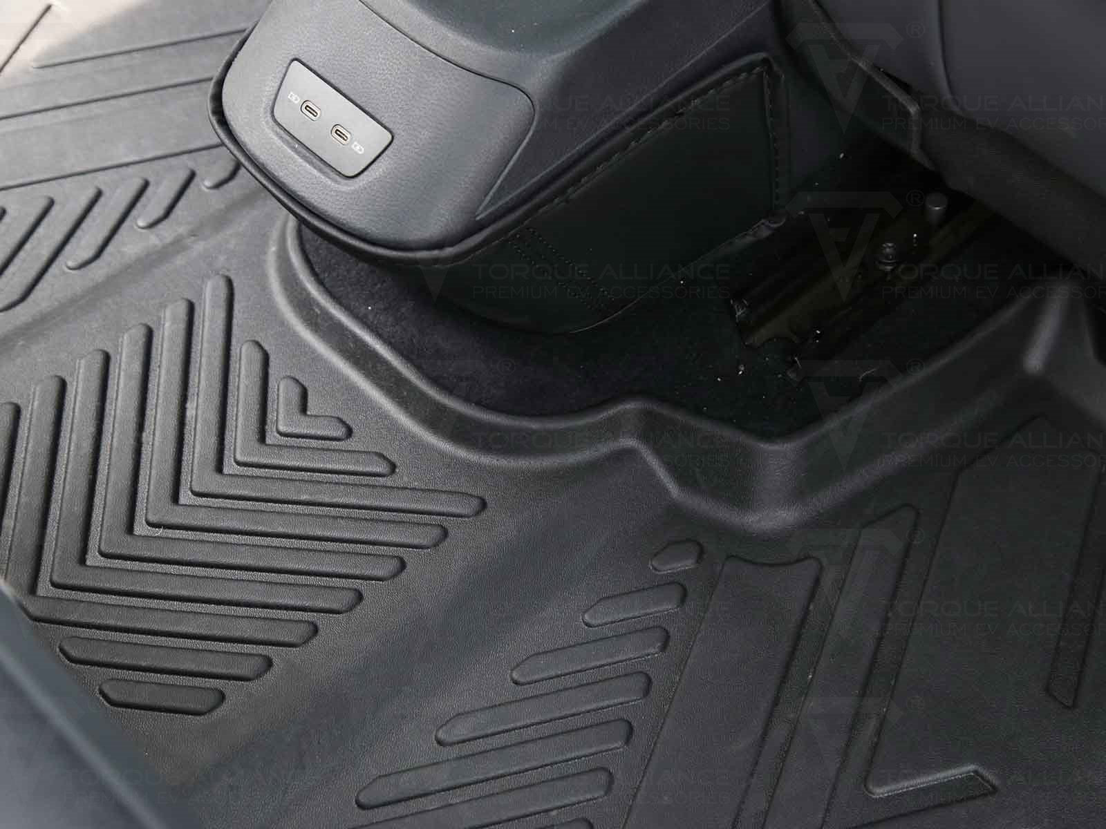 VW ID 3: Premium Recycle Rubber 3D All Weather Interior Floor Mats with Raised Edge, Left-hand-drive - Torque Alliance