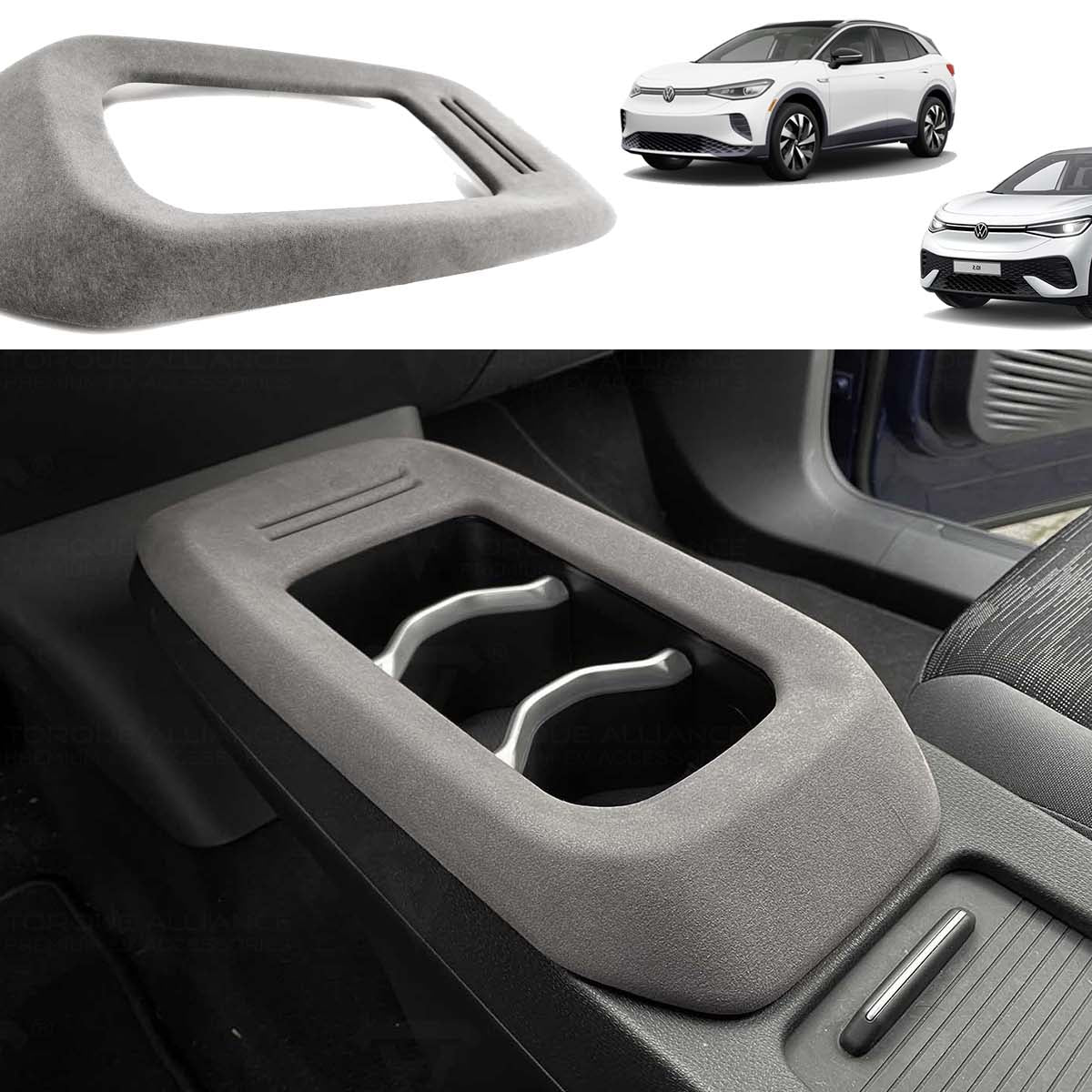 VW ID 4, VW ID.5: ALCANTARA middenconsole afdekking, middenconsole sti