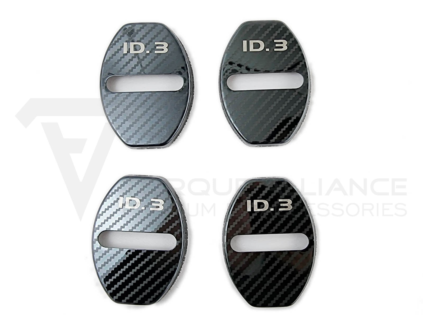 VW ID.3: Door Lock Latch Cap Set (Aluminum, 4 pcs) - Torque Alliance